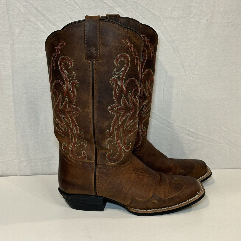 Smoky Mountain Cowboy Boots Women’s Size 8 Style 6446 Brown Leather Square Toe